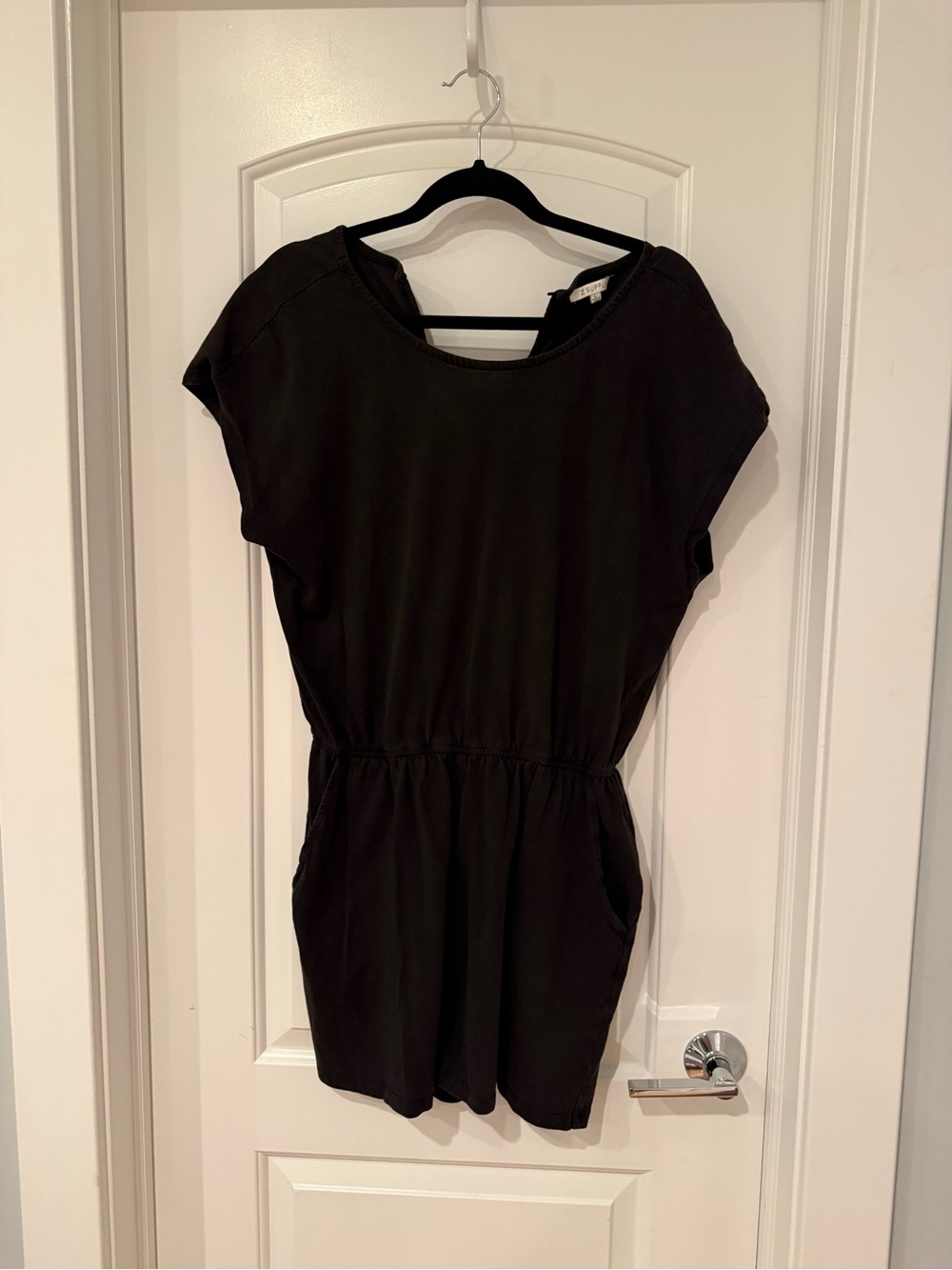 Z Supply Black Short Sleeve Romper